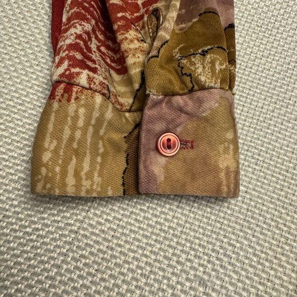 Vintage Alex Colman Women’s Button Up Blouse Floral Lightweight Knit Made in USA - Picture 9 of 10